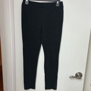 50.Talbots Skinny Ankle pants, Sz S, decorative buttons on ankles, Pull on style